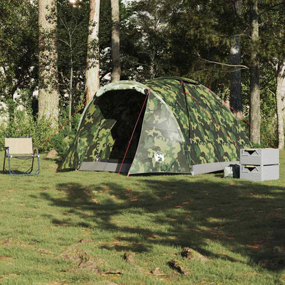 vidaXL Fishing Tent 2-Person Camouflage Waterproof - Multicolour - 37128