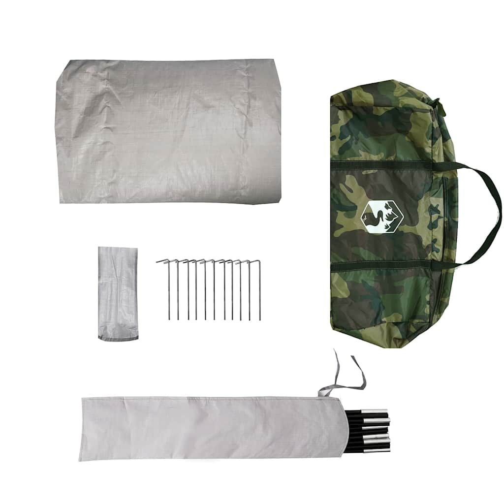 vidaXL Fishing Tent 2-Person Camouflage Waterproof - Multicolour - 37128