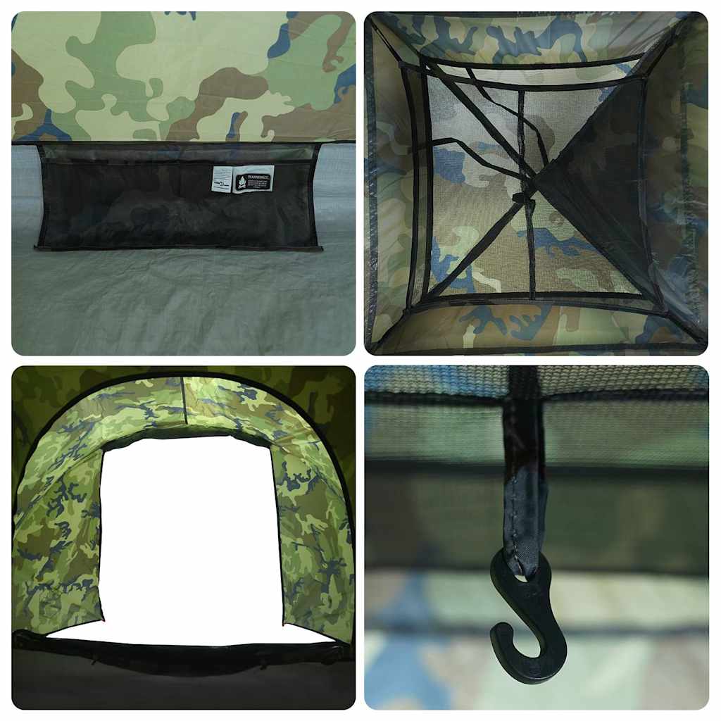 vidaXL Fishing Tent 2-Person Camouflage Waterproof - Multicolour - 37128