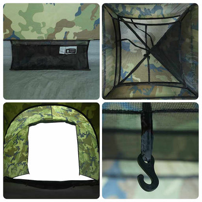 vidaXL Fishing Tent 2-Person Camouflage Waterproof - Multicolour - 37128
