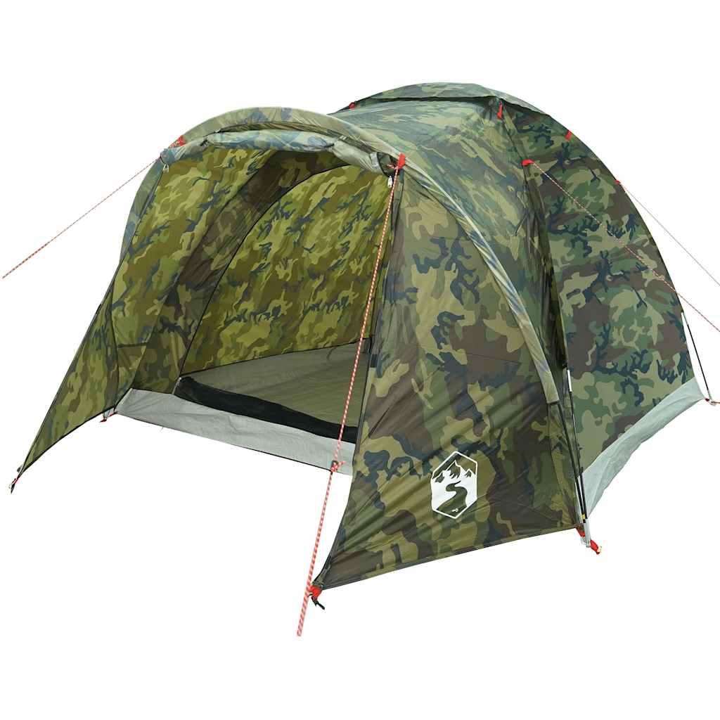 vidaXL Fishing Tent 2-Person Camouflage Waterproof - Multicolour - 37128