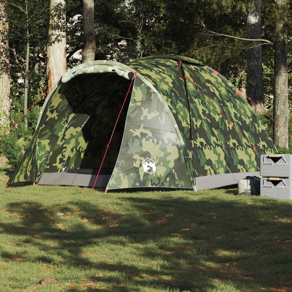 vidaXL Fishing Tent 2-Person Camouflage Waterproof - Multicolour - 37128