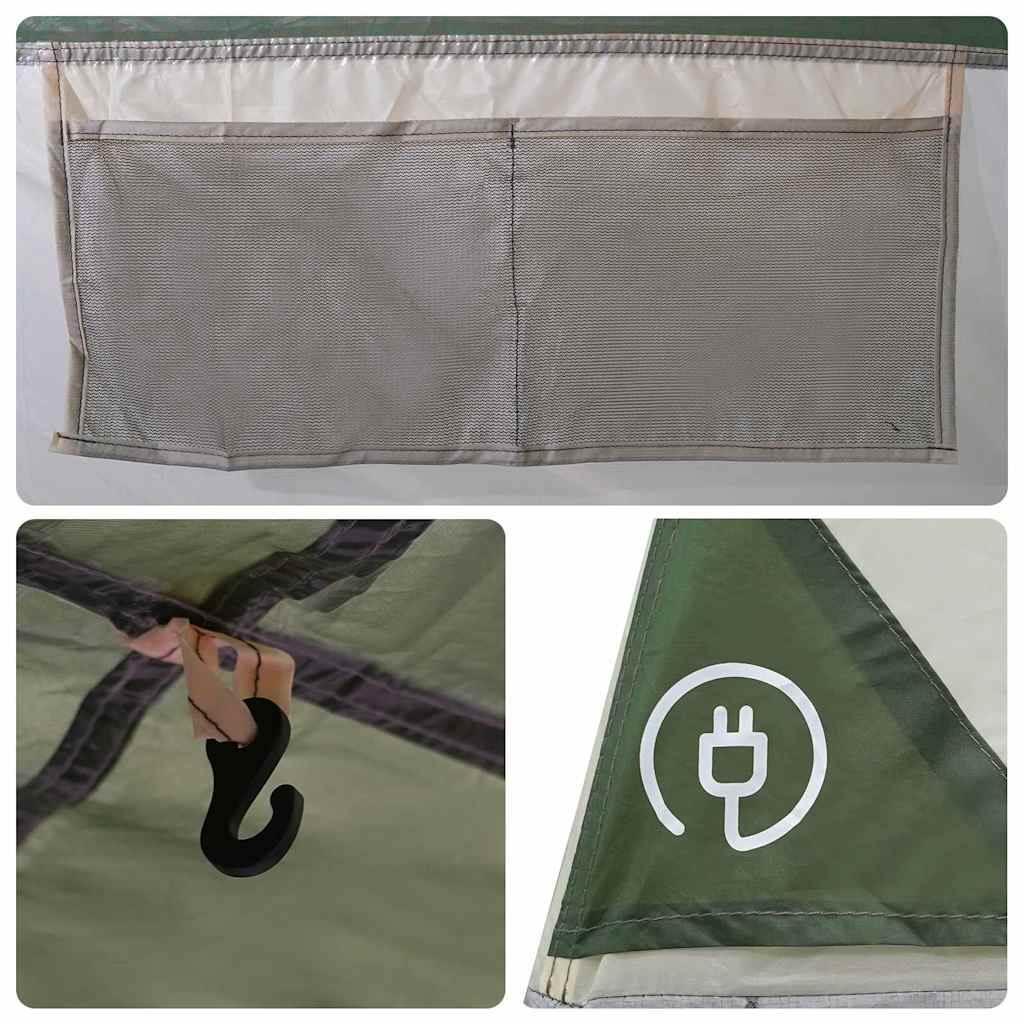 vidaXL Car Tent 4-Person Green Waterproof