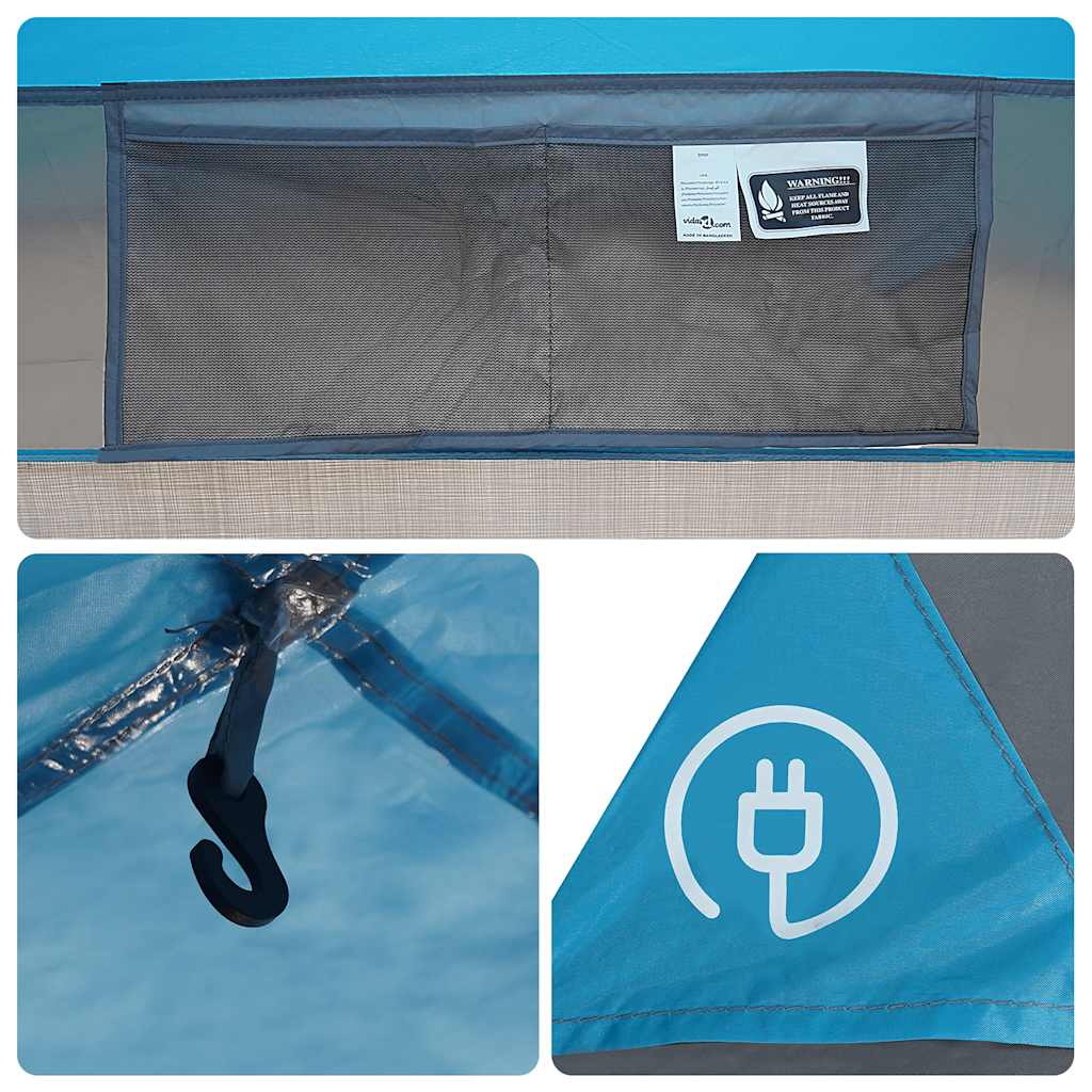 vidaXL Car Tent 4-Person Blue Waterproof