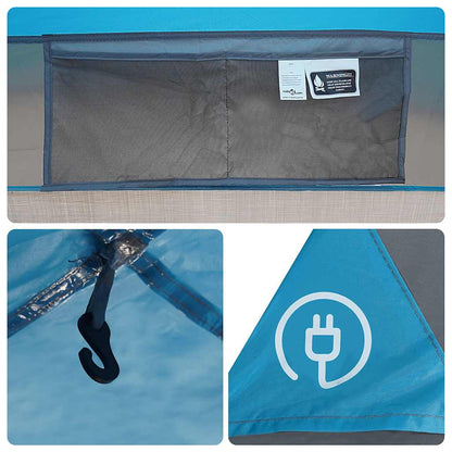 vidaXL Car Tent 4-Person Blue Waterproof