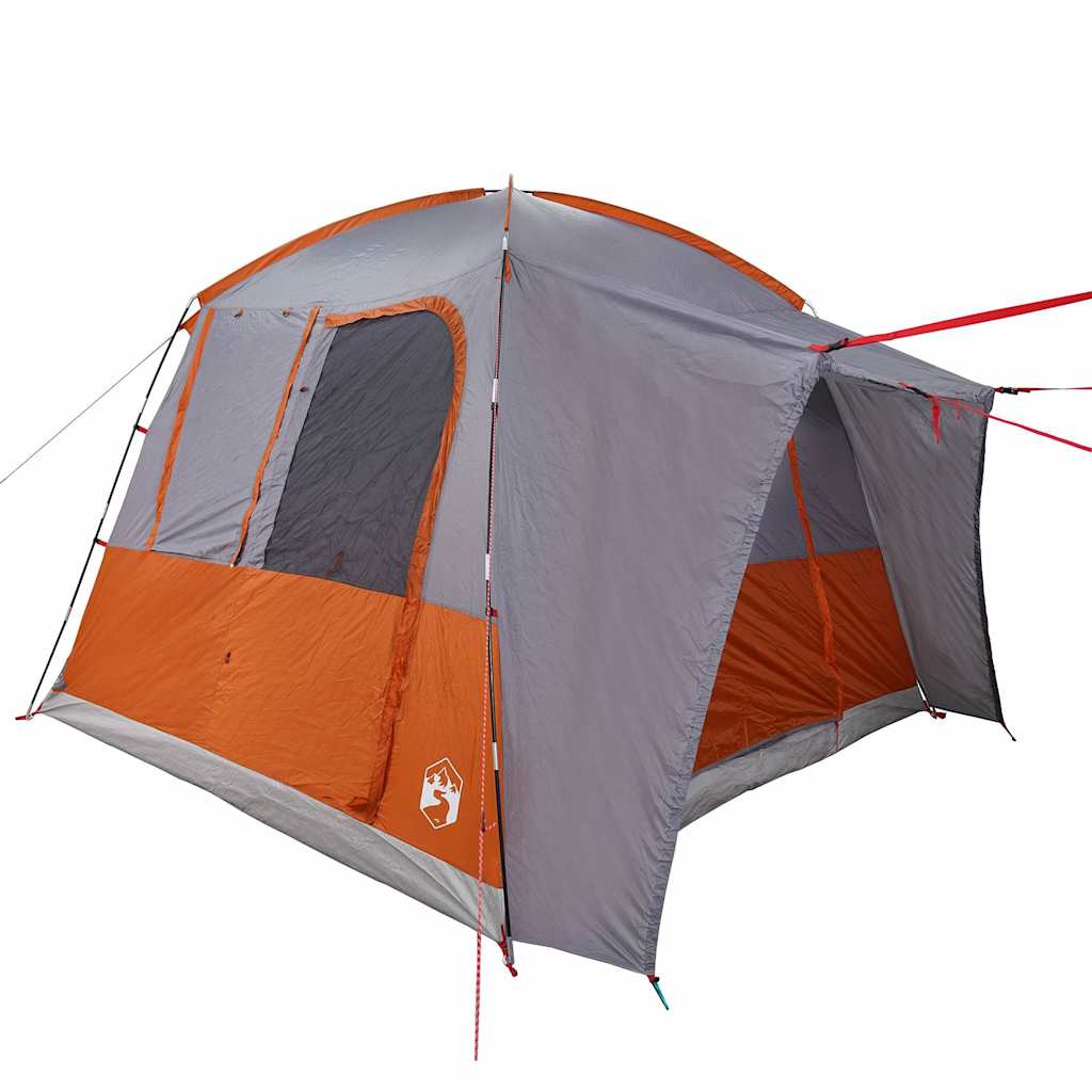 vidaXL Car Tent 4-Person Grey and Orange Waterproof