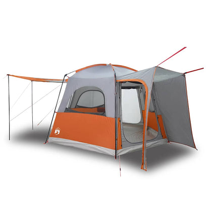 vidaXL Car Tent 4-Person Grey and Orange Waterproof - 37175