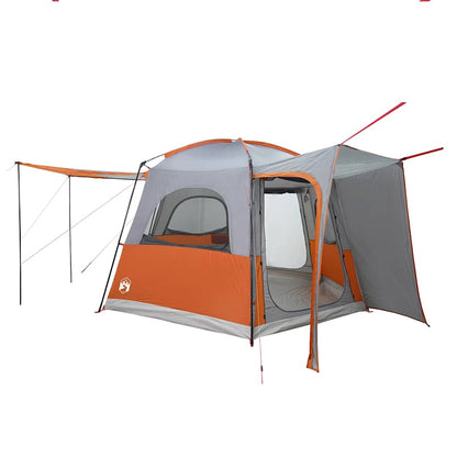 vidaXL Car Tent 4-Person Grey and Orange Waterproof - 37175