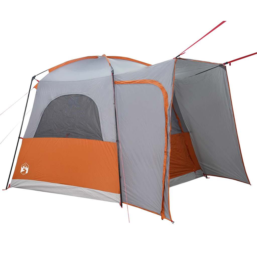 vidaXL Car Tent 4-Person Grey and Orange Waterproof - 37175