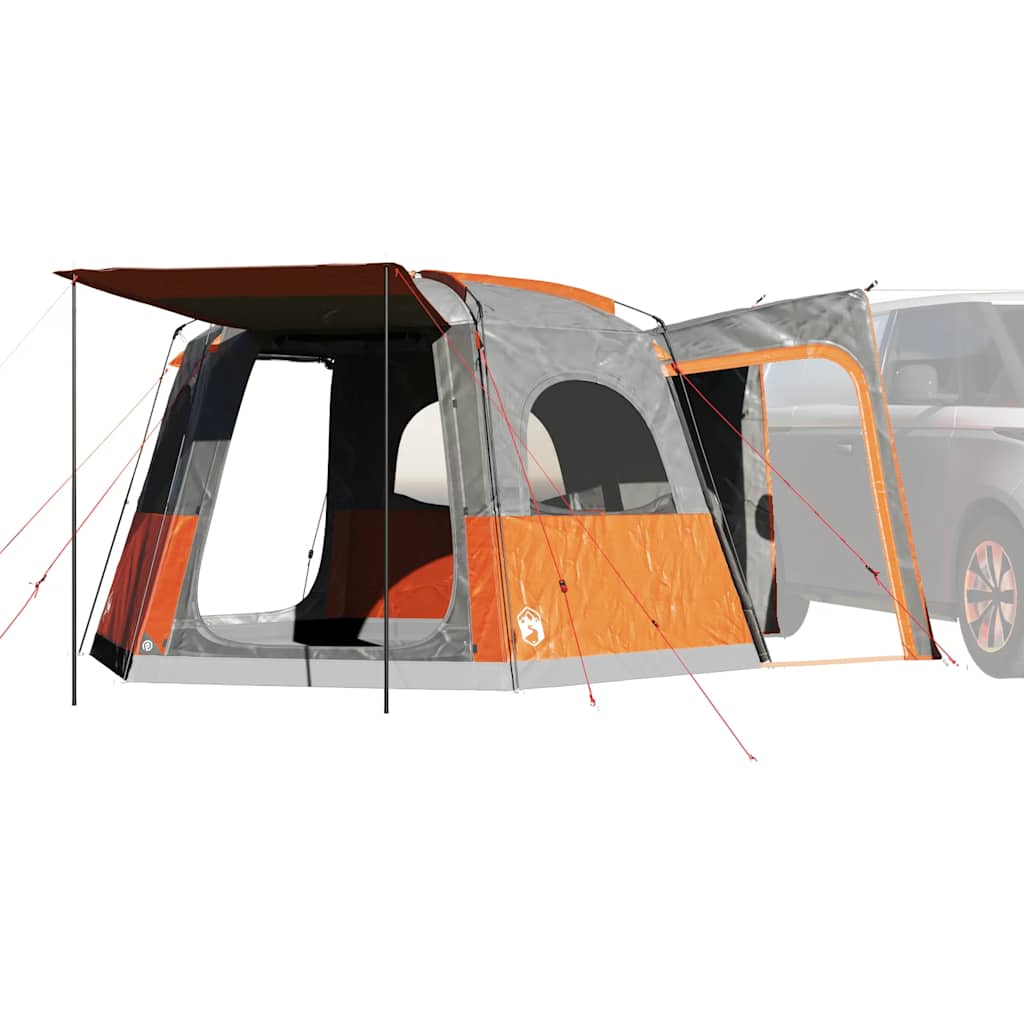 vidaXL Car Tent 4-Person Grey and Orange Waterproof - 37175