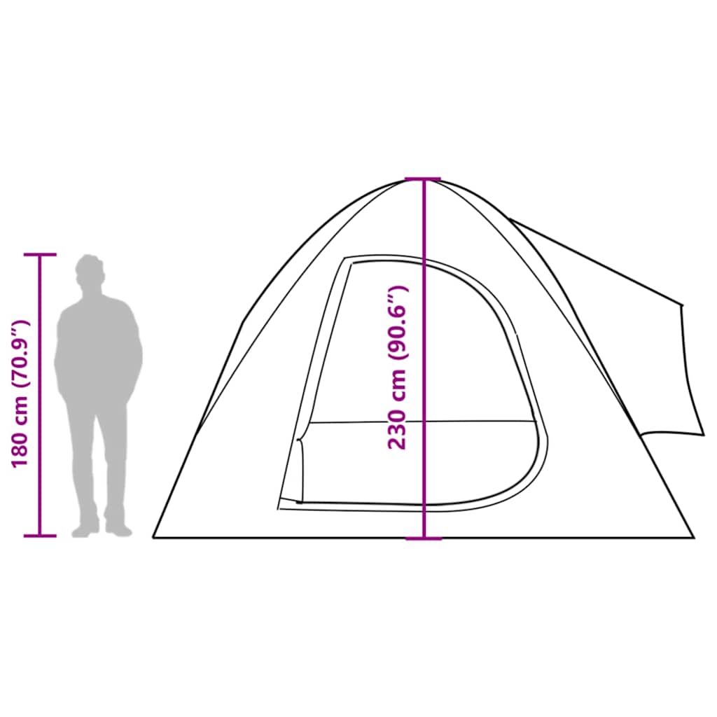 vidaXL Car Tent 4-Person Blue Waterproof - 37189