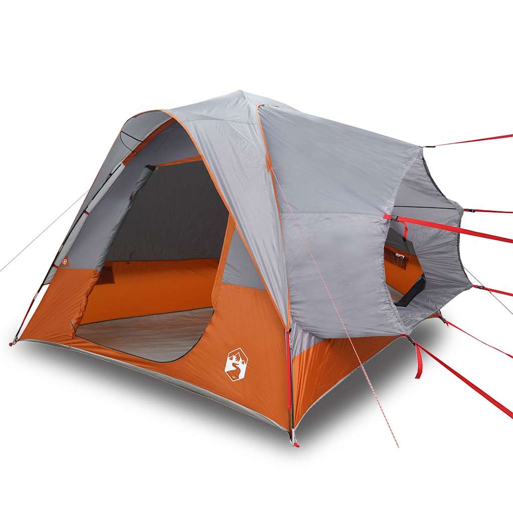 vidaXL Car Tent 4-Person Grey and Orange Waterproof - 37194