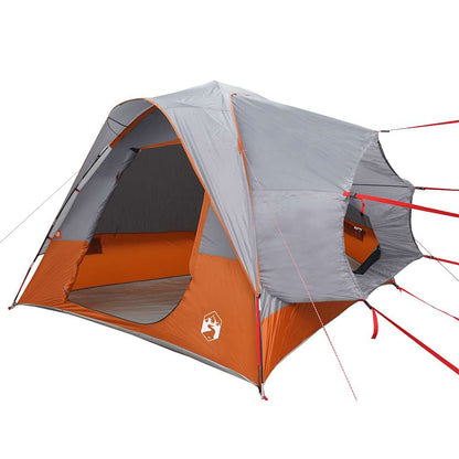 vidaXL Car Tent 4-Person Grey and Orange Waterproof - 37194