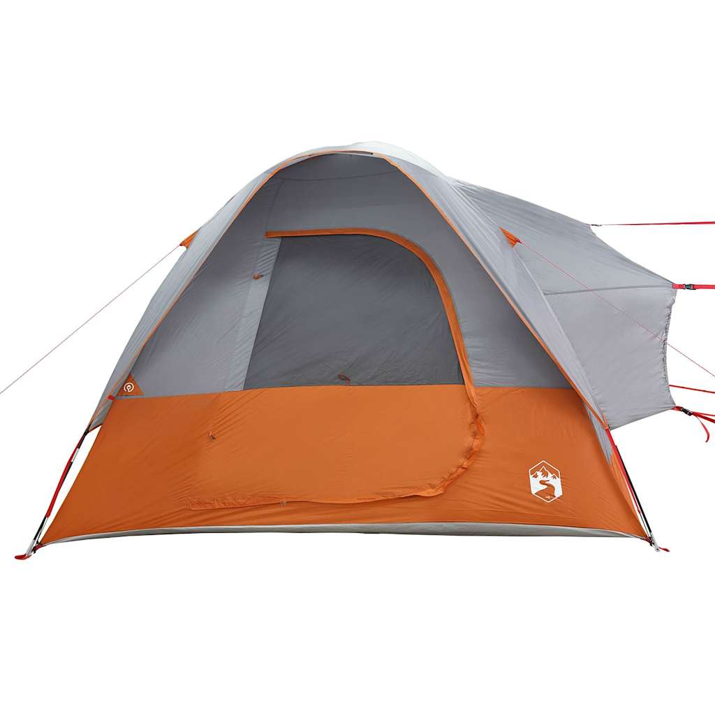 vidaXL Car Tent 4-Person Grey and Orange Waterproof - 37194