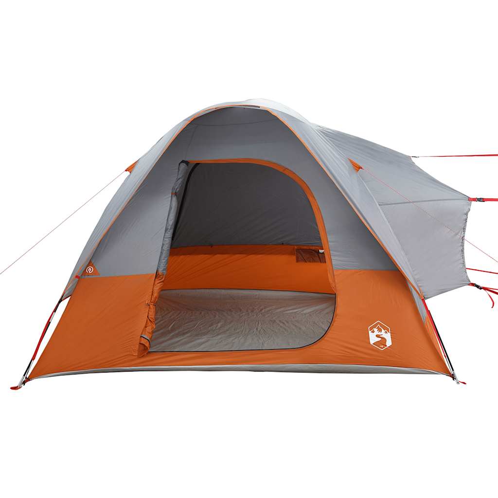 vidaXL Car Tent 4-Person Grey and Orange Waterproof - 37194