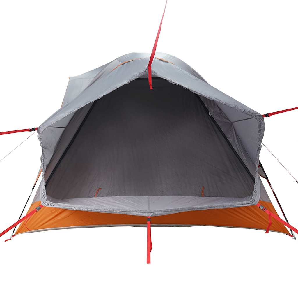 vidaXL Car Tent 4-Person Grey and Orange Waterproof - 37194