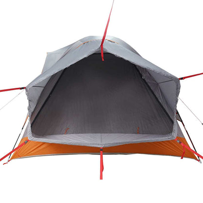 vidaXL Car Tent 4-Person Grey and Orange Waterproof - 37194