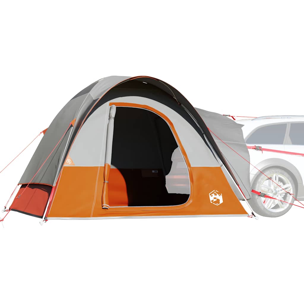 vidaXL Car Tent 4-Person Grey and Orange Waterproof - 37194