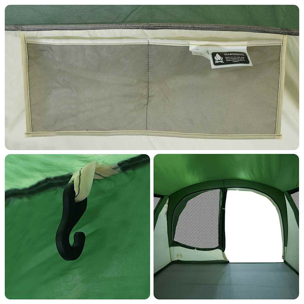 vidaXL Car Tent 4-Person Green Waterproof - 37197