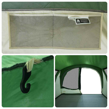 vidaXL Car Tent 4-Person Green Waterproof - 37197