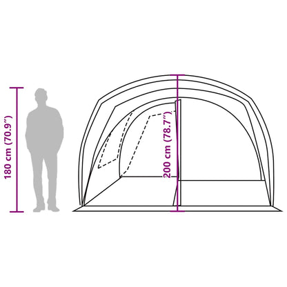 vidaXL Car Tent 4-Person Green Waterproof - 37197