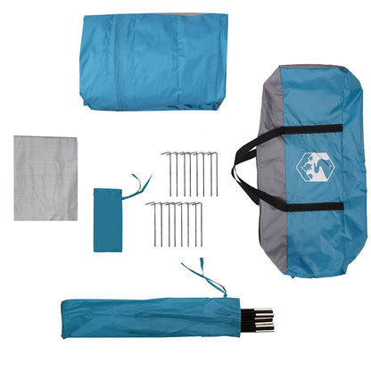 vidaXL Car Tent 4-Person Blue Waterproof - 37198