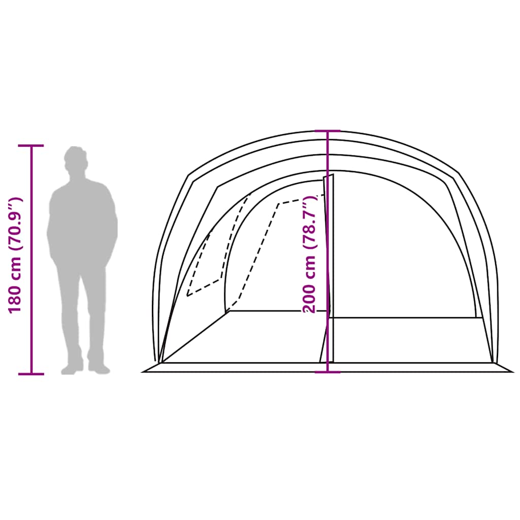 vidaXL Car Tent 4-Person Blue Waterproof - 37198