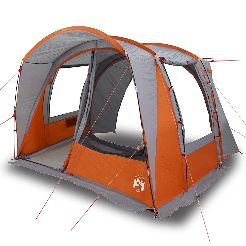 vidaXL Car Tent 4-Person Grey and Orange Waterproof - 37203