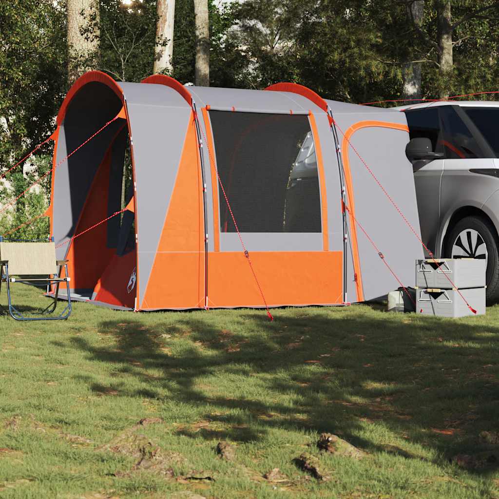vidaXL Car Tent 4-Person Grey and Orange Waterproof - 37203