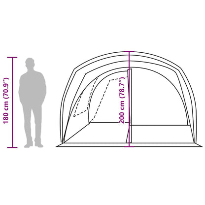 vidaXL Car Tent 4-Person Grey and Orange Waterproof - 37203