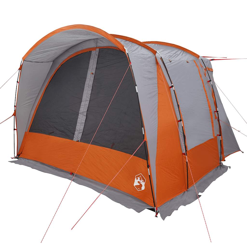 vidaXL Car Tent 4-Person Grey and Orange Waterproof - 37203