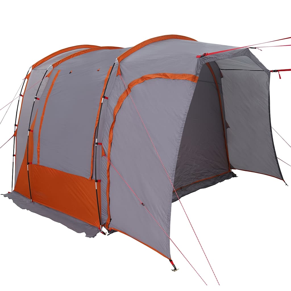 vidaXL Car Tent 4-Person Grey and Orange Waterproof - 37203