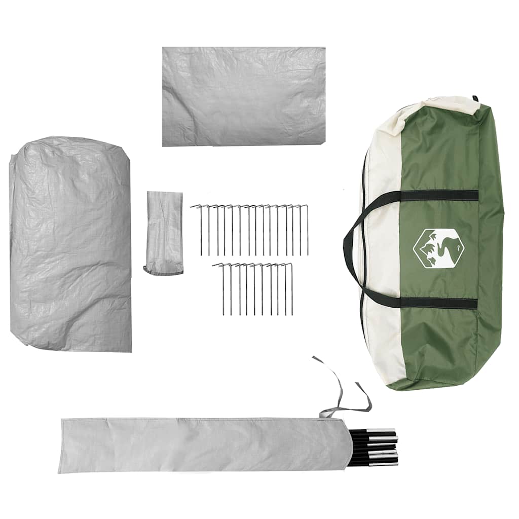 vidaXL Car Tent 4-Person Green Waterproof - 37208