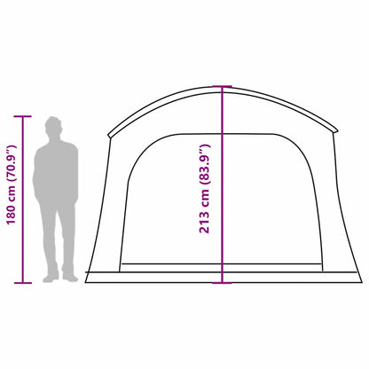 vidaXL Car Tent 4-Person Green Waterproof - 37208