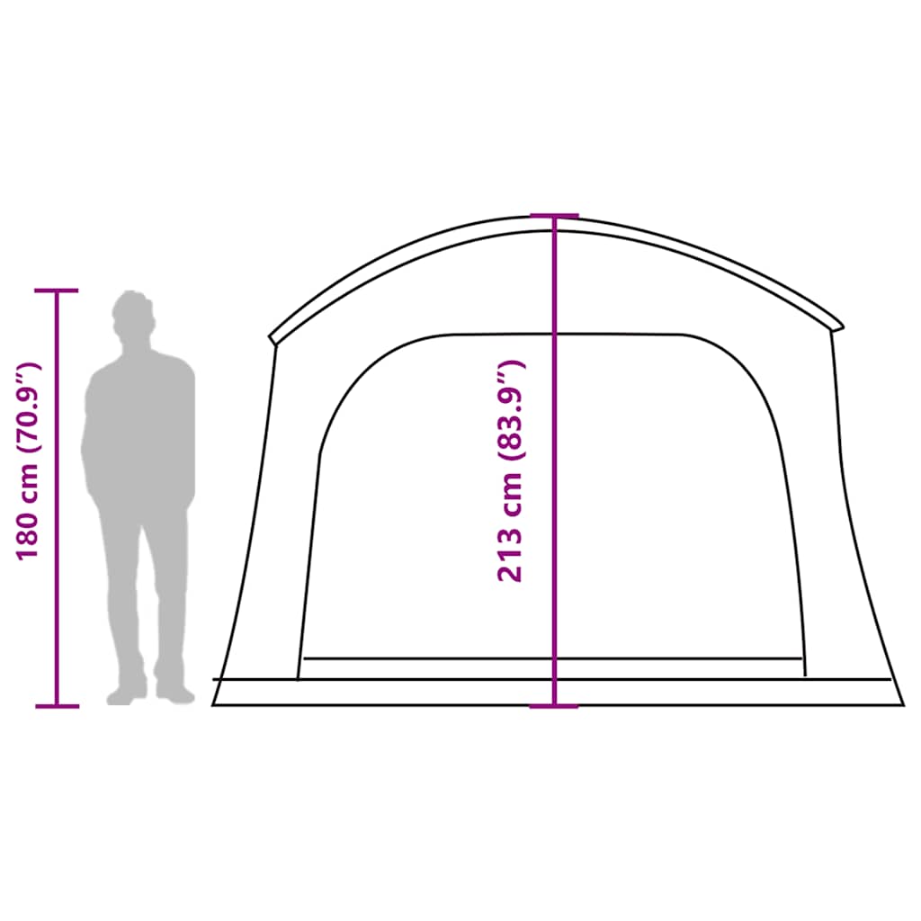 vidaXL Car Tent 4-Person Blue Waterproof - 37210