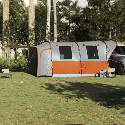 vidaXL Car Tent 4-Person Grey and Orange Waterproof - 37219