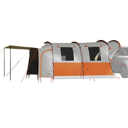 vidaXL Car Tent 4-Person Grey and Orange Waterproof - 37219