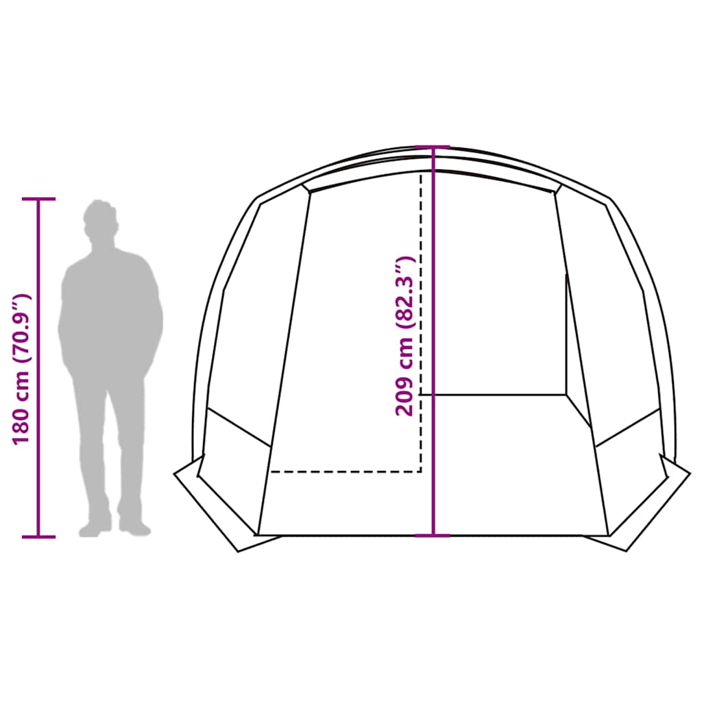 vidaXL Car Tent Green Waterproof