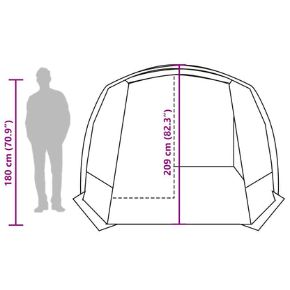 vidaXL Car Tent Grey and Orange Waterproof
