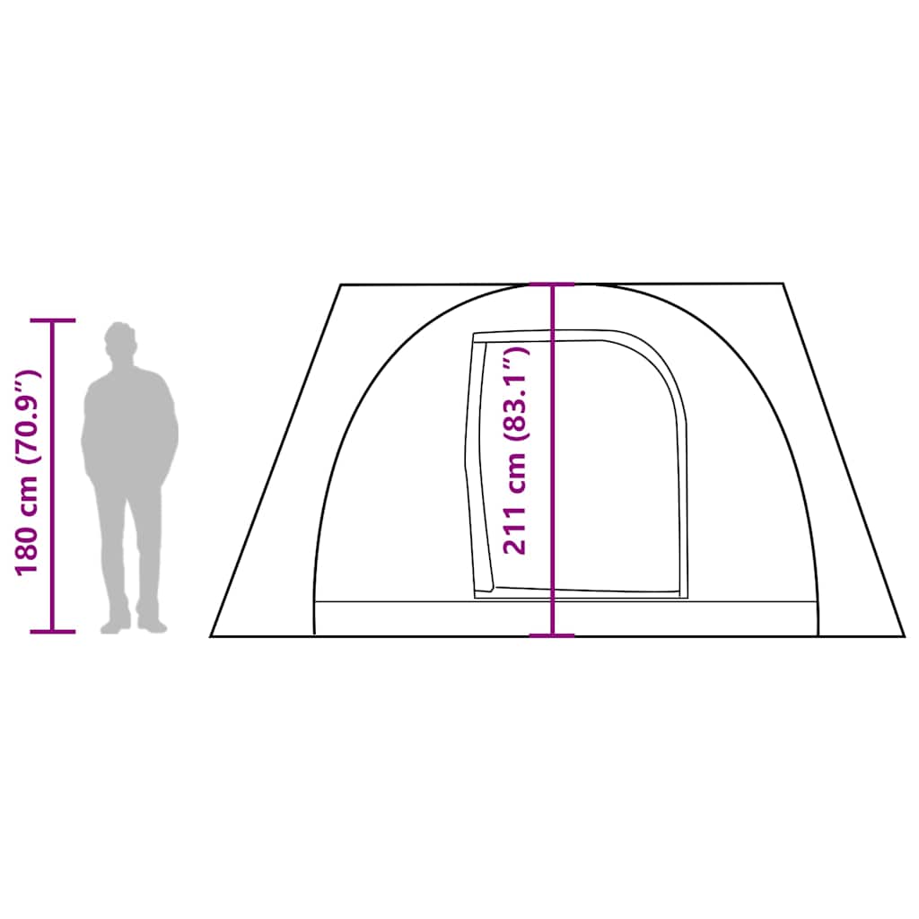 vidaXL Car Tent 2-Person Blue Waterproof