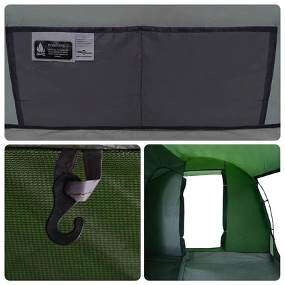 vidaXL Car Tent 2-Person Green Waterproof - 37274