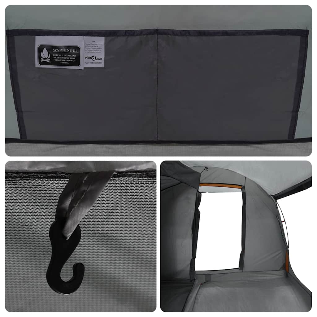 vidaXL Car Tent 2-Person Grey and Orange Waterproof - 37279