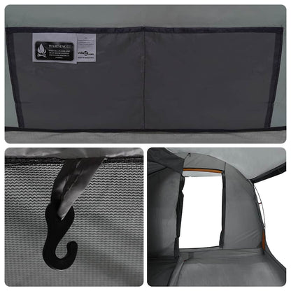 vidaXL Car Tent 2-Person Grey and Orange Waterproof - 37279