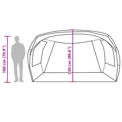 vidaXL Car Tent Grey and Orange Waterproof - 37289