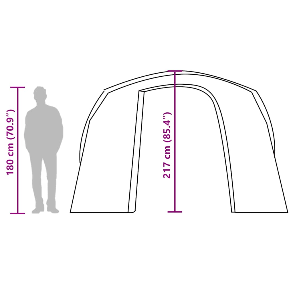 vidaXL Car Tent Green Waterproof - 37290