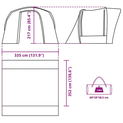 vidaXL Car Tent Blue Waterproof - 37293