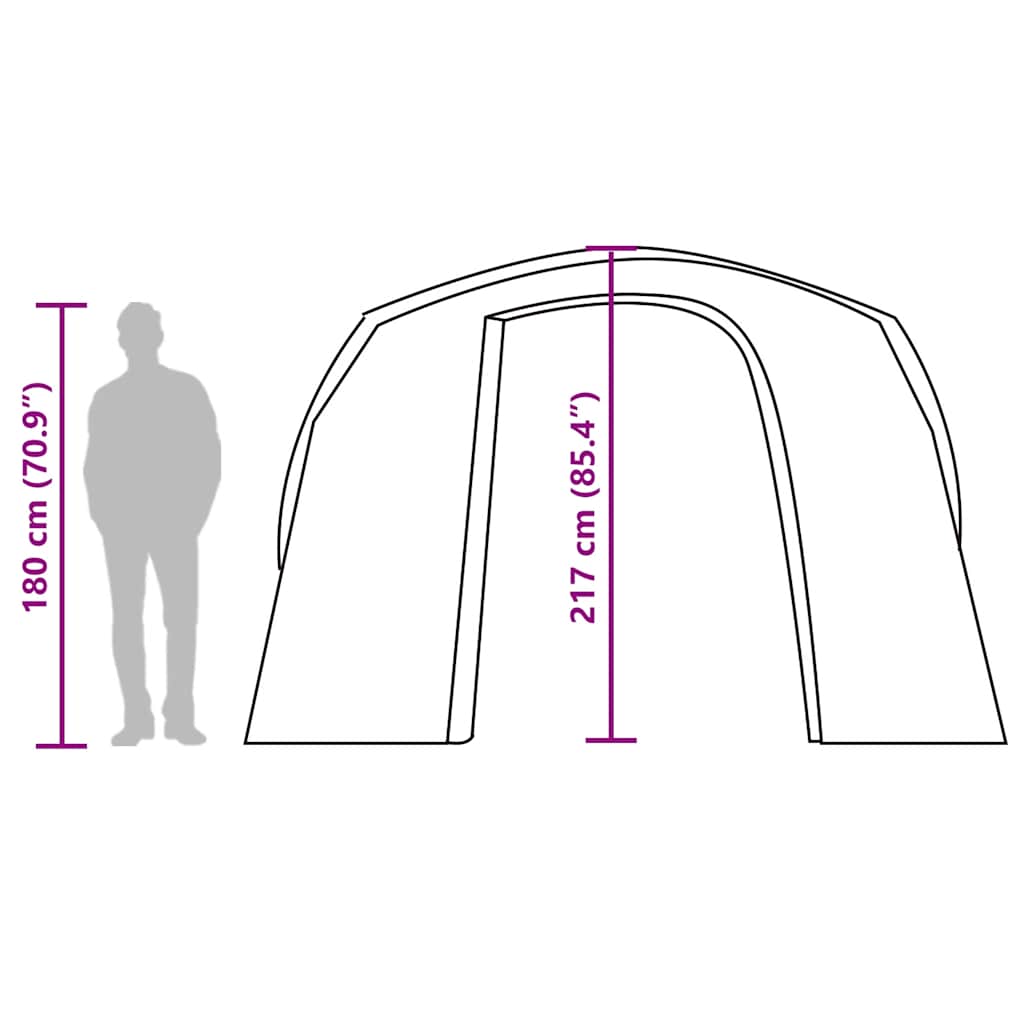 vidaXL Car Tent Grey and Orange Waterproof - 37304