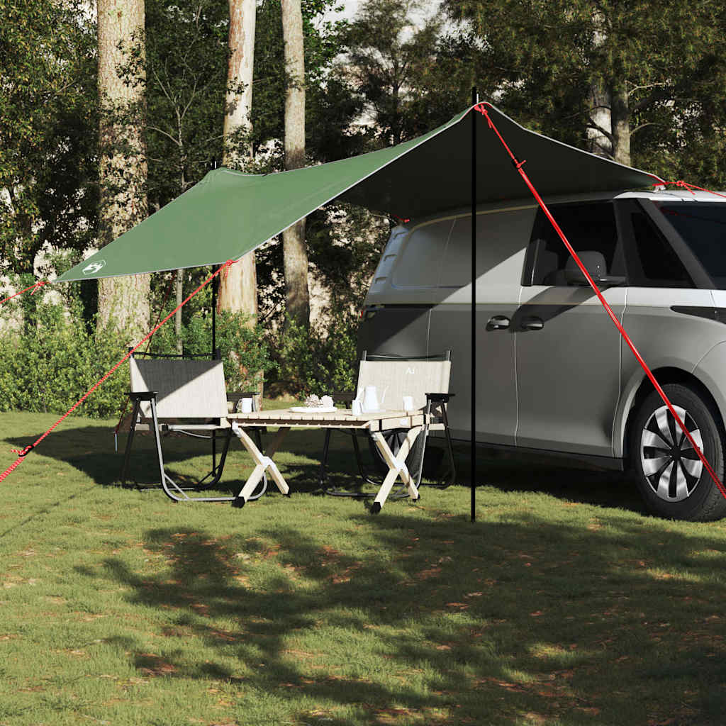 vidaXL Car Tent Green Waterproof - 37313