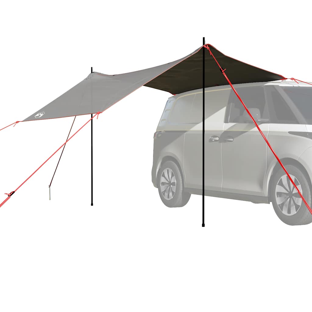 vidaXL Car Tent Grey and Orange Waterproof - 37331