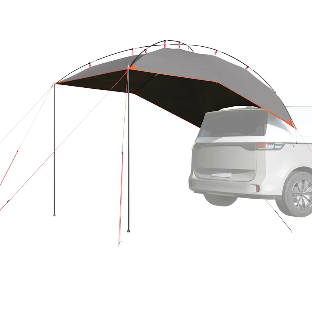 vidaXL Car Tent Grey and Orange Waterproof - 320 x 220 x 200 cm
